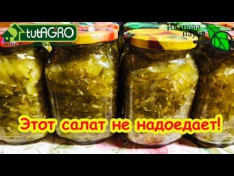ОБАЛДЕННЫЙ САЛАТ БЕЗ СТЕРИЛИЗАЦИИ: годятся огурцы все подряд. И кривые, и косые, и семкастые.